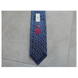 Hermès-new hermès tie with tag-Blue