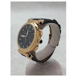 Salvatore Ferragamo-Salvatore Ferragamo Quartz watch / analog / leather / BLK / BLK / chronograph-Black