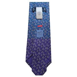 Hermès-gravata hermès nova com etiqueta-Azul