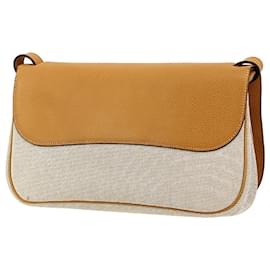 Hermès-*[Used] Hermes Sack Colorado MM Vash Liage Toile Ash Handbag Shoulder Bag 2way 3way Clutch Bag-Beige