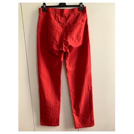 Y'S-Vintage red trousers-Red