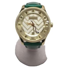 Gucci-GUCCI Erics GMT Alligator Leather Self-winding Watch-Green