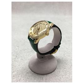 Gucci-GUCCI Erics GMT Alligator Leather Self-winding Watch-Green