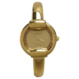 Gucci-GUCCI Quartz watch / analog / gold / 1400L / 2 hands / round face-Golden