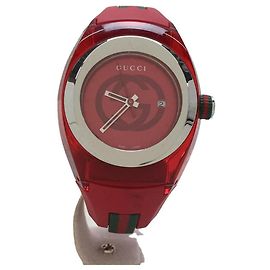 GUCCI SYNC / Quartz Watch / Analog / Rubber / RED Red