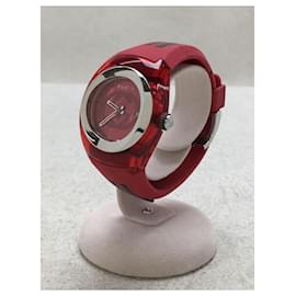 Gucci-GUCCI SYNC / Quartz Watch / Analog / Rubber / RED-Red