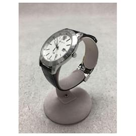 Versace-Versace / GMT / Quartz Watch / Analog / Leather / White / Black-Black