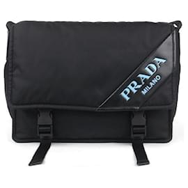 Prada-*[Used] PRADA Shoulder Bag TESSUTO + SOFT CA Nylon Canvas NERO Black Shoulder Bag Diagonal-Black