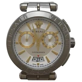 Versace-VERSACE VE1D / CHRONOGRAPH / Aion / Medusa / 50m water resistant / SWISS MADE / Used-Silvery