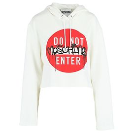 Ropa deportiva con capucha Do Not Enter de Moschino Blanco
