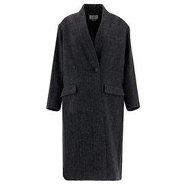 Isabel Marant Etoile Henlo Einreihiger Mantel Schwarz