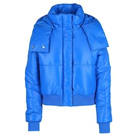 Off White Off-White Long Sleeve Down Puffer Jacket Blue