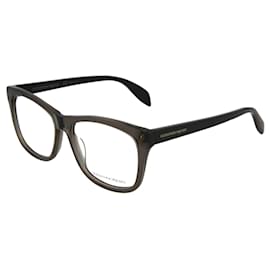 Alexander Mcqueen-Alexander McQueen Square Acetate Optical Glasses-Grey