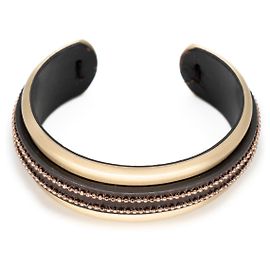 Bracelete Brunello Cucinelli em metal dourado com acabamento em contas Monili Dourado Metálico