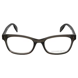 Alexander Mcqueen-Alexander McQueen Square Acetate Optical Glasses-Black