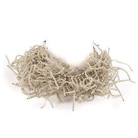 Collier ras du cou Brunello Cucinelli en cristal crème brillant multirangs courts Blanc Écru