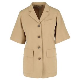 Salvatore Ferragamo Blazer a maniche corte Beige
