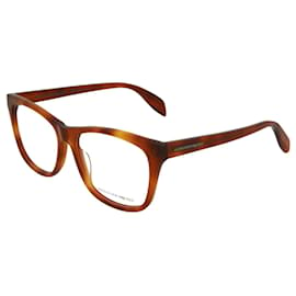 Alexander Mcqueen-Alexander McQueen Square Acetate Optical Glasses-Brown