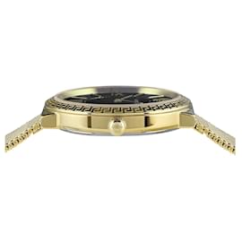 Versace-Glamour Mesh Watch-Golden,Metallic
