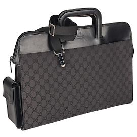 Gucci borsa business con tracolla modello GG Nero