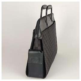 Gucci-Gucci Business-Tasche mit Schulterriemen im GG-Modell-Schwarz