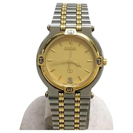 Gucci-GUCCI Quartz watch / analog / stainless steel / GLD / SLV-Silvery