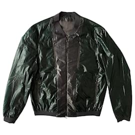 Muster-Bomberjacke von Lanvin Dunkelgrün
