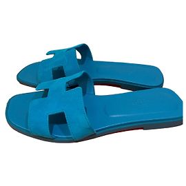 Hermès Des sandales Turquoise