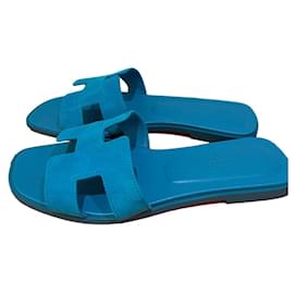 Hermès-Des sandales-Turquoise