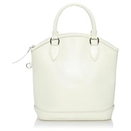 Louis Vuitton-Louis Vuitton White Epi Lockit Vertical-White