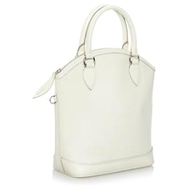 Louis Vuitton-Louis Vuitton White Epi Lockit Vertical-White