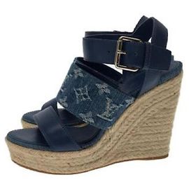 **[Usato] LOUIS VUITTON Starboard Line Monogram Denim / Sandali / 36.5 / IDG Blu