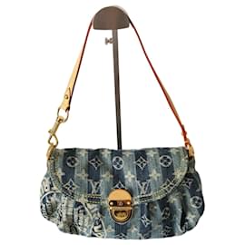 Louis Vuitton-Louis Vuitton Pleaty bag in blue denim canvas-Blue