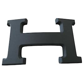 Hermès-Schleife 5382 mattschwarzes PVD-Metall 32mm neu-Schwarz