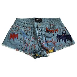 Shorts jeans Eleven Paris Jean-Michel Basquiat Multicor