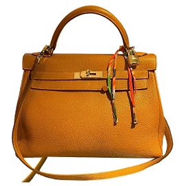 Hermès Kelly 32 cms cuir gold Beige