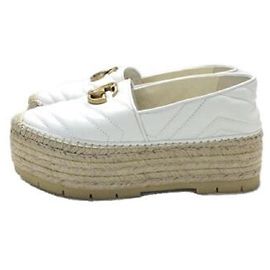 **[Gebraucht] GUCCI Espadrilles / 36 / WHT / Leder Weiß