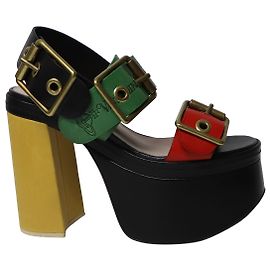Sandali Vivienne Westwood Nimes Buckle in Pelle Multicolor Altro Stampa python