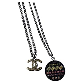 Chanel-Necklaces-Black,Pink,Green