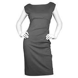 Diane Von Furstenberg DvF Jori Kleid in Grau Anthrazitgrau