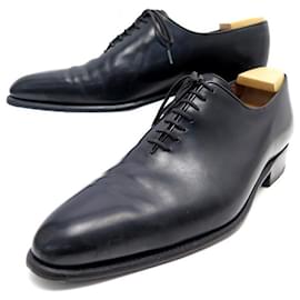 JM Weston-JM WESTON RICHELIEU CYCLING SHOES 402 8.5D 42.5 BLACK LEATHER SHOE TREES-Black
