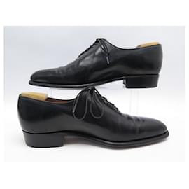 JM Weston-JM WESTON RICHELIEU CYCLING SHOES 402 8.5D 42.5 BLACK LEATHER SHOE TREES-Black