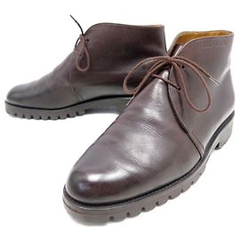 JM WESTON SHOES CHUKKA BOOTS 706 6D 40 BOTAS DE COURO MARROM Marrom