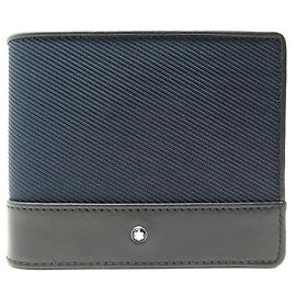 NUEVO CARTERA MONTBLANC MEISTERSTUCK NIGHTFLIGHT NYLON AZUL Azul marino