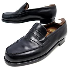 JM Weston-JM WESTON LOAFERS 180 6D 40 IN BLACK LEATHER + SHOES-Black