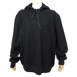 Hermès-NEW HERMES SWEATER HOODIE XL 56 IN BLACK CASHMERE NEW SWEATER-Black
