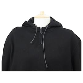 Hermès-NEW HERMES SWEATER HOODIE XL 56 IN BLACK CASHMERE NEW SWEATER-Black