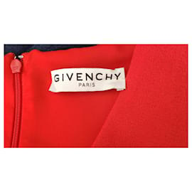 Givenchy-GIVENCHY SMURFS SHORT SLEEVE MIDI FLARED DRESS-Coral
