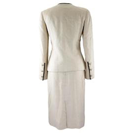 Chanel-[Used] Chanel Creation Vintage Skirt Suit Ladies  White 6 Colorless Jacket Tight-White