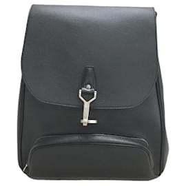 Louis Vuitton-LOUIS VUITTON Cassia_Taiga_BLK / Backpack / Leather / Black-Black